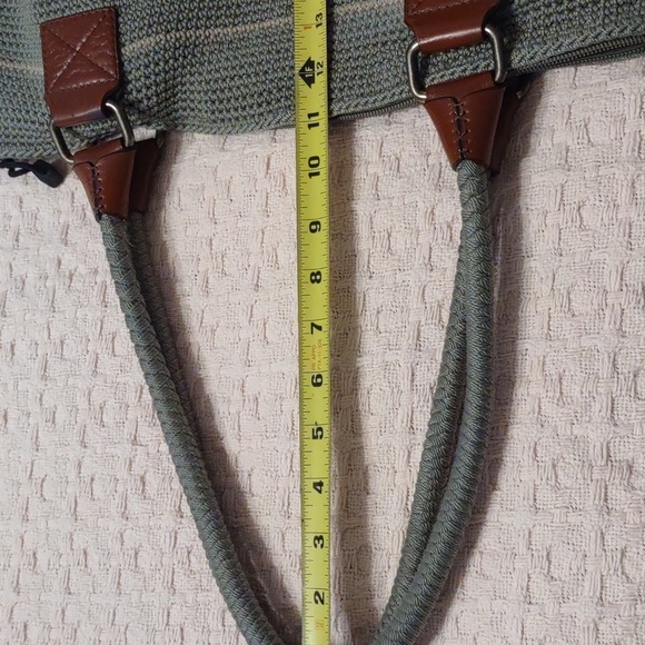 The Sak purse Olive Green , Tan with brown leather-like accents. - Picture 9 of 9